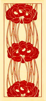 28 w x 82 h. 3 Poppy Flowers Design Art Nouveau By Christiansen Counted Cross Stitch Pattern 751499646100 Ebay