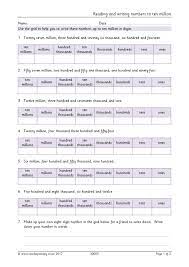 To learn more, see our tips on writing great answers. Reading And Writing Numbers To Ten Million