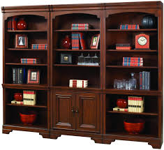 3 Piece Cherry Brown Bookcase Wall Richmond Brown Bookcase Large Bookcase Bookcase Wall