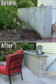 7 Diy Half Wall Transformations That Will Inspire You Concrete Retaining Walls Patio Wall Exterior Wall Panels