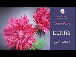 Youtube Paper Flowers Paper Dahlia Paper Flower Video