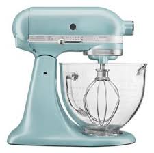 The kitchenaid's ksm155gbca candy apple red artisan designer series 5 quart stand mixer, brings innovation and style to your kitchen. Azure Blue Artisan Design Series 5 Quart Tilt Head Stand Mixer With Glass Bowl Ksm155gbaz Kitchenaid