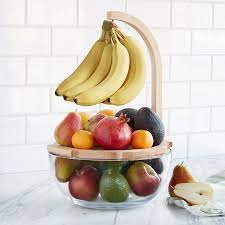 With This Maple And Glass Fruit Bowl You Can Organize Your Fruit By Ripeness Fruit Bowl Display Fruit Bowl Ripe Fruit
