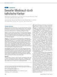 Sexueller Missbrauch Durch Katholische Kleriker