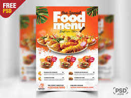 Fast Food Restaurant Flyer Psd In 2020 With Images Restaurant Flyer Free Psd Flyer