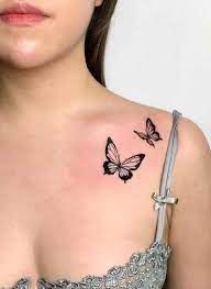 41 Women S Butterfly Tattoo Designs Symbolizing Freedom Keep Creating Beauty And Warm Home Find More Happiness In Daily Life Chest Tattoos For Women Shoulder Tattoos For Women Butterfly Tattoos For Women