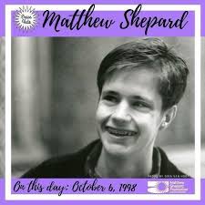 Remembering Matthew Shepard today On the night of October 6, 1998, Matthew  met Aaron McKinney and Russell Henderson at the Fireside Lounge in Laramie,  Wyoming. McKinney and Henderson decided to give Shepard