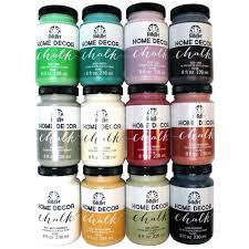 Home Decor 8 Oz 12 Color Ultra Matte Chalk Finish Paint Set