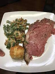 Why prime rib is the best holiday roast. Standing Rib Roast 6hrs 136f W Alton Brown S Green Bean Casserole Sousvide