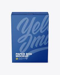 Download Paper Box Mockup Front View In Box Mockups On Yellow Images Object Mockups PSD Mockup Templates