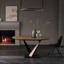 Table Design Industriel Ronde Pied Central En V Toledo West Salle A Manger Table Ronde Table Salle A Manger Table Ronde Cuisine