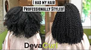 Haircare hair concerns frizz free volume curls damaged coloured hair treatments scalp & haircare treatments hair masks hair oil hair colour hair vitamins shampoo & conditioner shampoo conditioner styling products curl definer hairspray heat protectors hair mousse texturiser salt. We Visited A Devacurl Salon Styling Sister S Devacut More Natural Hair Youtube Natural Hair Styles Curly Hair Styles Natural Hair Salons