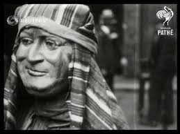Mechanical robot being demonstated in Trafalgar Square by Maskelyne the  magician (1928)