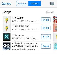 Updated Bga Beats Bts On Itunes Chart