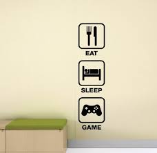 Eat Sleep Game Wall Decal Poster Video Game Gifts For Gamers Etsy In 2020 Playroom Wall Decor Wall Decals Custom Wall Decal