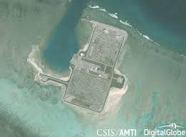 China began to build it up in the summer of 2014 and has since built an artificial island and is also building structures on the island. China Tracker Asia Maritime Transparency Initiative