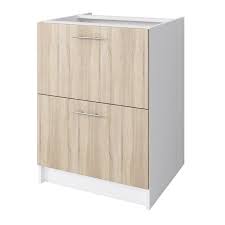 Casserolier petite profondeur / armoire. Obi Meuble Bas Casserolier L 60 Cm Decor Chene Clair Cdiscount Maison