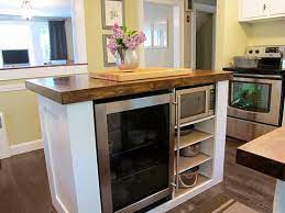 Find the right wine refrigeration option for your kitchen today, or explore our complete refrigeration line of refrigerators, freezers and undercounter refrigerators. Kitchen Island With Butcher Block Top Wine Cooler And Microwave Storage Diy Kitchen Island Kitchen Island Storage Kitchen Island With Seating