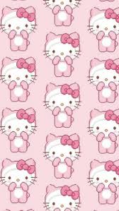 The decorative box is on a white background and has images of 'hello kitty' wearing a pink dress and a headgear. Hello Kitty Aesthetic Wallpapers Wallpaper Cave