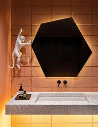 Awesome Two Level Apartment For Young Family In Kyiv Ukraine 100 Sqm Photos Ideas Design Console Sink Concrete Block Walls Metal Stairs