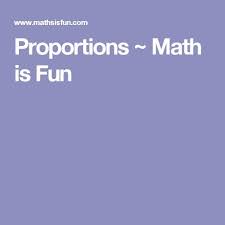 Proportions Math Is Fun Proportion Math Fun Math Proportion