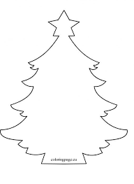 Printable simple natural blank christmas tree coloring page. Christmas Tree With Star Template Christmas Tree Template Christmas Tree Coloring Page Christmas Tree Outline