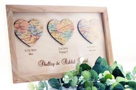 Decided to go down the traditional route? Framed 3d Heart Maps Art Print Paper Anniversary Gift Present For Wife 1 Year 1st Paper