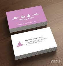 Basicinvite.com's yoga business cards are a good way to network yourself, + look sharp. Yoga Business Cards Custom Business Cards Name Card Design Clever Business Cards