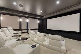 In the view of the image you can see a simple and amazing contemporary style home theater interior. O Nella Residence Pune A Family Home With Luxury And Sustainability Integration For A Contemporary Lifestyle Home Cinema Room Home Theater Room Design Home Theater Design