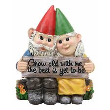 We have a myriad of styles of garden statues, and if you want to narrow your options to something more specific than your current filter of extra large (over 3 ft), such as finding garden gnomes by brands like barcana or campania. Breakwater Bay Carswell Whimsical Mr And Mrs Gnome Hobbit Couple Sitting On Garden Log Statue Reviews Wayfair