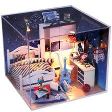 Etoiles Brillantes Dollhouse Kit De Bricolage Chambre Mignonne Maison Modele Avec Lumiere Led Dk46 En 2020 Avec Images Diy Maison Poupee Meubles De Poupee Diy Trousse