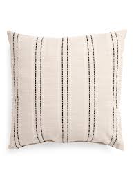 Made In Usa 22x22 Linen Look Stripe Pillow Throw Pillows T J Maxx Throw Pillows Pillows Stripe Pillow