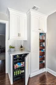 Custom Kitchen Cabinets Hide Beverage Fridge And Pantry Custom Kitchen Cabinets U Shaped Kitchen Cabinets Kitchen Cabinets