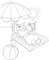 Printable olaf funny dance coloring page you can now print this beautiful olaf funny dance coloring page or color online for free. Snowman Olaf Sunbathing Coloring Page Topcoloringpages Net