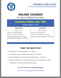 Maybe you would like to learn more about one of these? Fisher College Is Offering 500 Early Childhood Education Courses Ideas And Innovations In Early Childhood Education