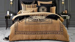 Blessliving bedding duvet cover set black white gold foil marble pattern on comforter cover 3 pieces 1 marble abstract duvet cover 2 pillowcases bed cover with zipper closure (queen) 3.9 out of 5 stars 265. Buy Massimo Gold Quilt Cover Set Queen Harvey Norman Au