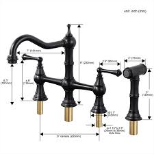Wowow Black Kitchen Faucet With Side