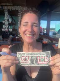 Representing Bills Mafia at the floating Hideaway bar in the Bahamas