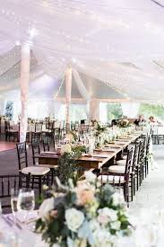 Sparkling Tent Wedding Decor With Fairy Lights And Trailing Greens On The Newport Outdoor Wedding Reception Tent Wedding Tent Layout Blithewold Mansion Wedding
