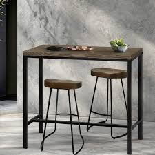 Furniture · dining tables · dining chairs · coffee tables · side tables · console tables · bedside tables · beds · bar stools · entertainment units. Artiss Vintage Industrial High Bar Table For Stool Kitchen Cafe Desk Wood Brown 9350062288498 Ebay