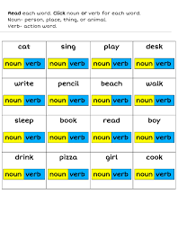 Noun phrases can show person (first, second or third) and number (singular or plural). Noun Or Verb Interactive Worksheet
