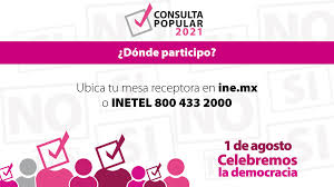 Es organizada por el instituto nacional electoral (ine). Consulta Popular Ejercicio De Democracia Participativa Conexion 58