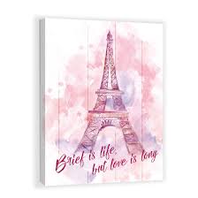 The city of lights is synonymous with great design and style and if you've ever visited there, its imagery can instantly bring back those fond memories. Buy Paris Eiffel Tower Wall Decor For Girls Bedroom Pink Bathroom Pictures Wall Decor Paris Themed Room Decor Canvas Framed Wall Art Print Modern Home Kid Home Artwork For Walls Wall Decoration