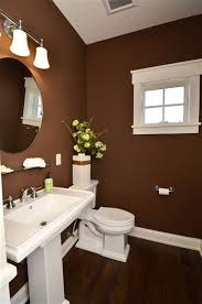 Best modern home design and furniture ideas for chocolate brown bathroom accessories. Adorable Powder Room Ideas Modern Small And Decorating Ideas Brown Bathroom Decor Brown Bathroom Brown Bathroom Ideas