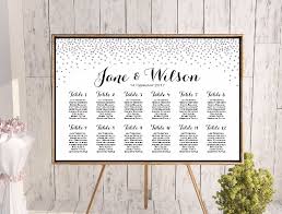Custom Horizontal Silver Glitter Find Your Seat Chart Th63