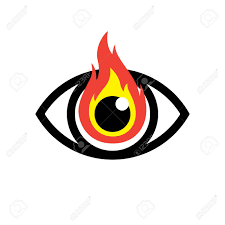 赤い燃える目のアイコンのイラスト素材・ベクター Image 56834156