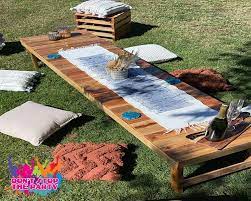 Pallet Picnic Tables Boho Picnic Table Hire Don T Stop The Party