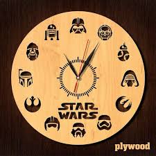 Wars Wall Clock Ideas Wall Decor Star Gifts Wars Wood Clock Etsy Wood Clocks Wall Clock Woodworking Clock Ideas