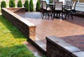 Brick Patio With Retaining Wall Patio Brick Patios Backyard