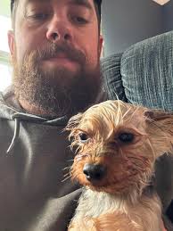 I gave him a face cut and a bath. Now he's in the process of taking a nap! 